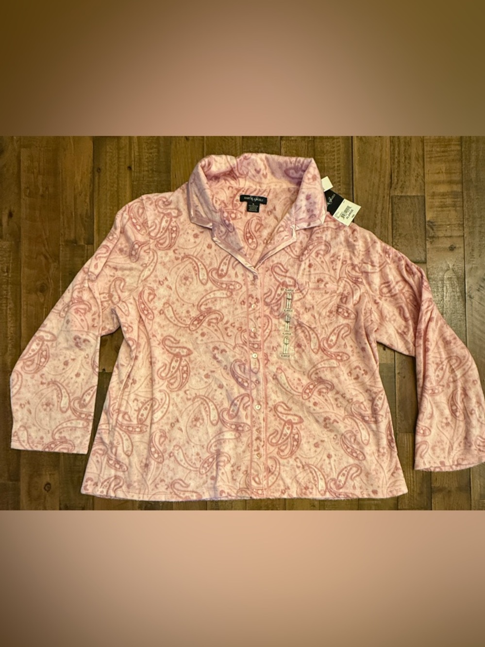 Earth Angels Pink Microfleece Pajama Set Top and Bottom XL - Picture 3 of 10